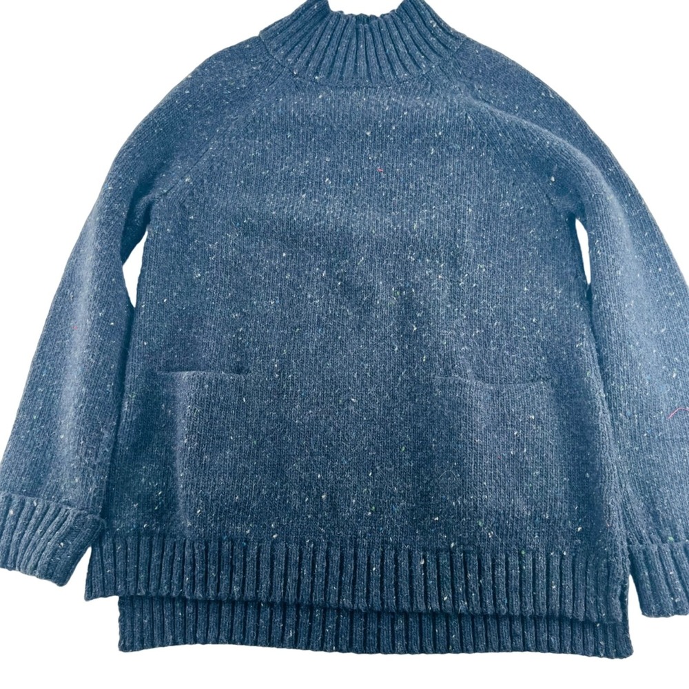 J. Jill Women's Sweater size Small Pullover Mock Neck Charcoal Gray